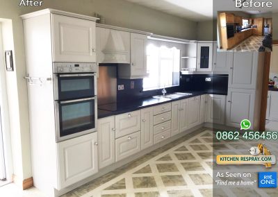 Kitchen Respray Conforth white Counter Midnight Sky