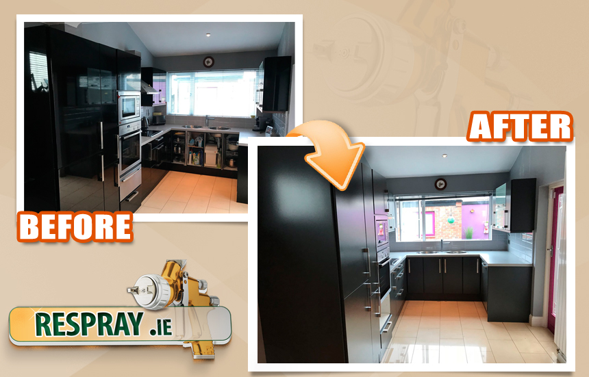 3 Easy Steps To A Brand New Kitchen All Surface Respray   Black High Gloss To Matt 1 1 